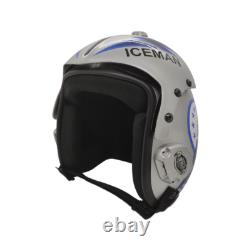 Top Gun Iceman Flight Hgu-33 Helmet Movie Prop Pilot Aviator Usn Navy + Bag