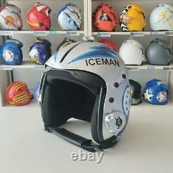 Top Gun Iceman Flight Hgu-33 Helmet Movie Prop Pilot Aviator Usn Navy + T-shirt
