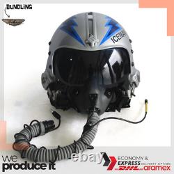 Top Gun Iceman HGU-33 Flight Helmet Movie Prop Pilot Aviator USN + MBU Mask Rep