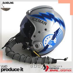 Top Gun Iceman HGU-33 Flight Helmet Movie Prop Pilot Aviator USN + MBU Mask Rep