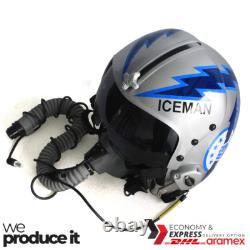 Top Gun Iceman Hgu-33 Flight Helmet Movie Prop Pilot Usn+ Mbu-12/p Mask Replica