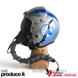 Top Gun Iceman Hgu-33 Flight Helmet Movie Prop Pilot Usn+ Mbu-12/p Mask Replica
