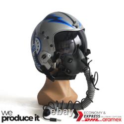 Top Gun Iceman Hgu-33 Flight Helmet Movie Prop Pilot Usn+ Mbu-12/p Mask Replica