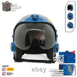 Top Gun Jester HGU-33 Flight Helmet Movie Prop Pilot Aviator USN Navy+Helmet Bag