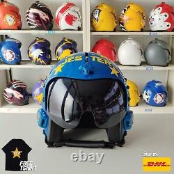 Top Gun Jester HGU-33 Flight Helmet Movie Prop Pilot Aviator USN Navy +T-Shirt