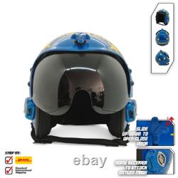 Top Gun Jester HGU-33 Flight Helmet Movie Prop Pilot Naval Aviator USN Navy+Pin