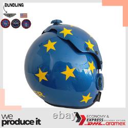 Top Gun Jester Hgu-33 Flight Helmet Movie Prop Pilot Aviator Usn Navy + Patch