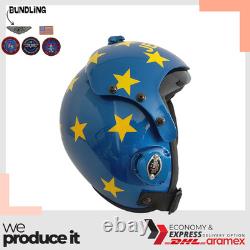 Top Gun Jester Hgu-33 Flight Helmet Movie Prop Pilot Aviator Usn Navy + Patch
