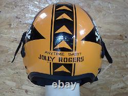 Top Gun Jolly Rogers Vp-84 Flight Helmet Movie Prop Pilot Naval Aviator Usn Navy