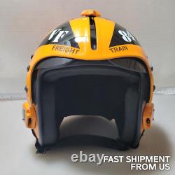 Top Gun Jolly Roggers Flight Helmet Movie Prop Pilot Aviator USN Navy