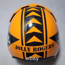Top Gun Jolly Roggers Flight Helmet Movie Prop Pilot Aviator USN Navy