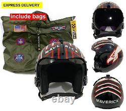 Top Gun Maverick Flight Helmet Movie Prop Pilot Usn Navy Hgu-33 With Bags