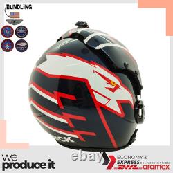 Top Gun Maverick Hgu-33 Flight Helmet Movie Prop Pilot Aviator Usn Navy + Patch