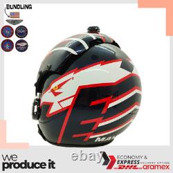 Top Gun Maverick Hgu-33 Flight Helmet Movie Prop Pilot Aviator Usn Navy + Patch