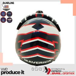 Top Gun Maverick Hgu-33 Flight Helmet Movie Prop Pilot Aviator Usn Navy + Patch