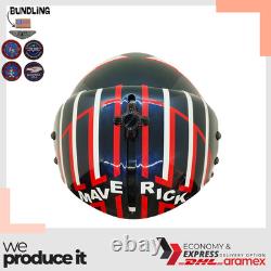 Top Gun Maverick Hgu-33 Flight Helmet Movie Prop Pilot Aviator Usn Navy + Patch