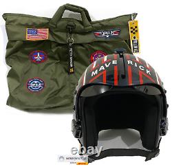 Top Gun Maverick Hgu-33 Flight Helmet Movie Prop Pilot Naval Aviator Usn + Bag