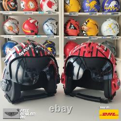 Top Gun Maverick+goose Hgu-33 Flight Helmet Movie Prop Pilot Aviator Usn+pin