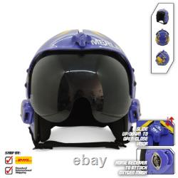 Top Gun Merlin Hgu-33 Flight Helmet Movie Prop Pilot Naval Aviator Usn Navy V2