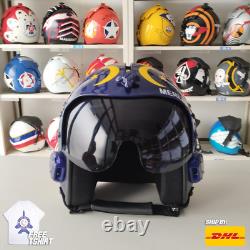 Top Gun Merlin Hgu-33 Flight Helmet Movie Prop Pilot Naval Aviator Usn + T-shirt