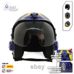Top Gun Merlin Hgu-33 Flight Helmet Movie Prop Pilot Naval Aviator Usn + T-shirt