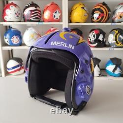 Top Gun Merlin Hgu-33 Flight Helmet Movie Prop Pilot Naval Aviator Usn V2 + Bag