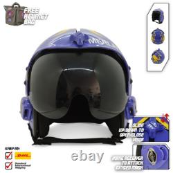 Top Gun Merlin Hgu-33 Flight Helmet Movie Prop Pilot Naval Aviator Usn V2 + Bag