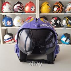 Top Gun Merlin Hgu-33 Flight Helmet Movie Prop Pilot Naval Aviator Usn V2 + Shrt