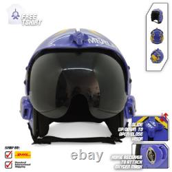 Top Gun Merlin Hgu-33 Flight Helmet Movie Prop Pilot Naval Aviator Usn V2 + Shrt