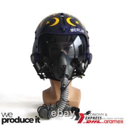 Top Gun Merlin Hgu-33 Flight Helmet Movie Prop Pilot Usn+ Mbu-12/p Mask Replica