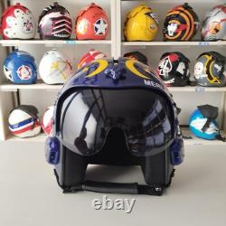 Top Gun Merlin Hgu-33 Flight Helmet Movie Prop Pilot Usn+ Mbu-12/p Mask Replica