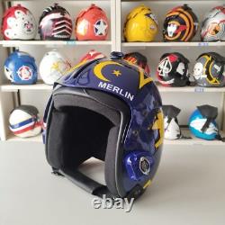 Top Gun Merlin Hgu-33 Flight Helmet Movie Prop Pilot Usn+ Mbu-12/p Mask Replica