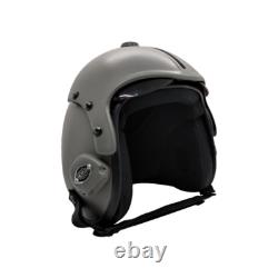 Top Gun Plain Grey Flight Helmet MovieProp Pilot Aviator USN Navy +Helmet Bag