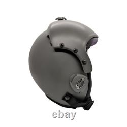 Top Gun Plain Grey Flight Helmet MovieProp Pilot Aviator USN Navy +Helmet Bag