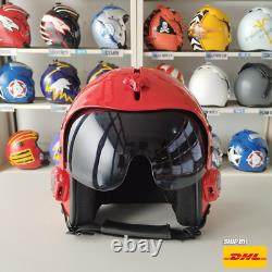 Top Gun Plain Red Hgu-33 Flight Helmet Movie Prop Pilot Aviator Usn Usaf