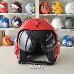 Top Gun Plain Red Hgu-33 Flight Helmet Movie Prop Pilot Aviator Usn Usaf