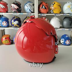 Top Gun Plain Red Hgu-33 Flight Helmet Movie Prop Pilot Aviator Usn Usaf + Bag