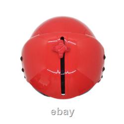 Top Gun Plain Red Hgu-33 Flight Helmet Movie Prop Pilot Aviator Usn Usaf + Bag