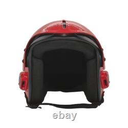 Top Gun Plain Red Hgu-33 Flight Helmet Movie Prop Pilot Aviator Usn Usaf V2 + Sh