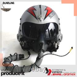 Top Gun Slider HGU-33 Flight Helmet Movie Prop Pilot Aviator USN + MBU Mask Rep