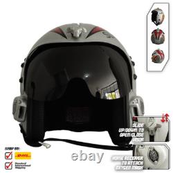 Top Gun Slider Hgu-33 Flight Helmet Movie Prop Pilot Naval Aviator Usn Navy+pin