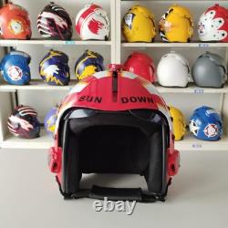 Top Gun Sundown Flight Helmet Movie Prop Pilot Naval Aviator Usn Navy + Pin