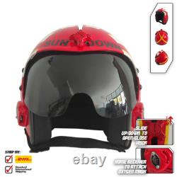 Top Gun Sundown Flight Helmet Movie Prop Pilot Naval Aviator Usn Navy + Pin