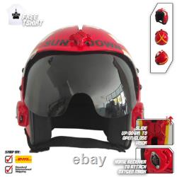 Top Gun Sundown Hgu-33 Flight Helmet Movie Prop Pilot Aviator Usn Navy + T-shirt