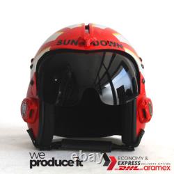 Top Gun Sundown Hgu-33 Flight Helmet Movie Prop Pilot Usn+ Mbu-12/p Mask Replica