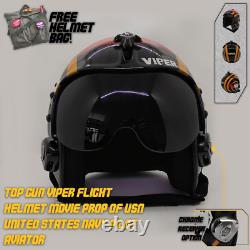Top Gun Viper HGU-33 Flight Helmet Prop Pilot Naval Aviator USN Navy + HL Bag