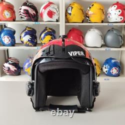 Top Gun Viper Hgu-33 Flight Helmet Movie Prop Pilot Naval Aviator Usn Navy + Pin