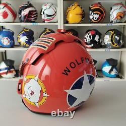 Top Gun Wolfman Flight Helmet Prop Pilot Naval Aviator USN Navy + HL Bag