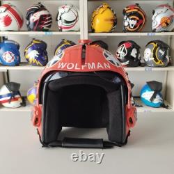 Top Gun Wolfman Hgu-33 Flight Helmet Movie Prop Pilot Aviator Usn Navy+ Pin