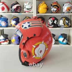 Top Gun Wolfman Hgu-33 Flight Helmet Movie Prop Pilot Aviator Usn Navy+ Pin